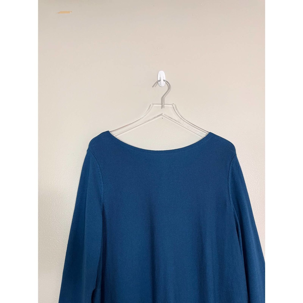 J. Jill Basic Blue Long Sleeve Lightweight Sweate… - image 4